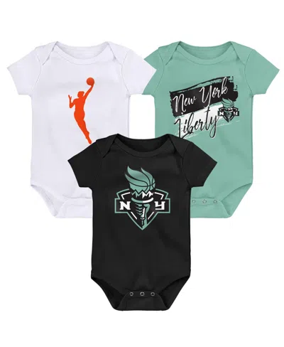 Outerstuff Baby Boys And Girls 3-piece New York Liberty Destiny Creeper Set In Multi