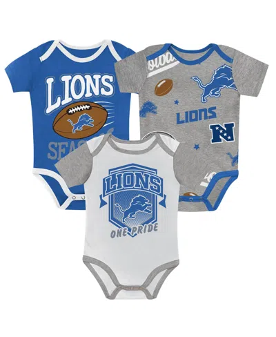 Outerstuff Baby Boys And Girls Detroit Lions First Round Pick 3-piece Bodysuit Set In Multi