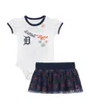 Outerstuff Baby Boys And Girls Detroit Tigers Sweet Bodysuit Skirt Set In White