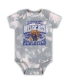 OUTERSTUFF BABY BOYS AND GIRLS GRAY DISTRESSED KENTUCKY WILDCATS LIL ROCKER TIE-DYE BODYSUIT