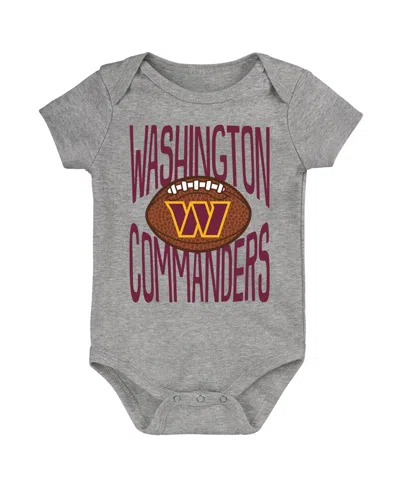 Outerstuff Kids' Baby Boys And Girls Gray Washington Commanders For The Ball Bodysuit