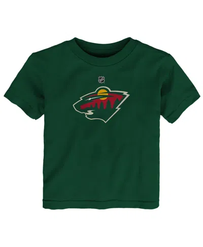 Outerstuff Kids' Baby Boys And Girls Green Minnesota Wild Primary Logo T-shirt