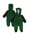 Outerstuff Baby Boys And Girls Green New York Jets Stay Napping Fleece Bunting Full-zip Sleeper In Green