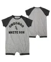 Outerstuff Infant  Heather Gray Chicago White Sox Extra Base Hit Raglan Full-snap Romper In Heather Gray