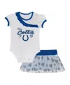 Outerstuff Baby Boys And Girls Indianapolis Colts Love My Team Bodysuit Skirt Set In White