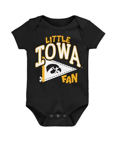 Outerstuff Baby Boys' And Girls' Iowa Hawkeyes Short-sleeve Bodysuit In Black