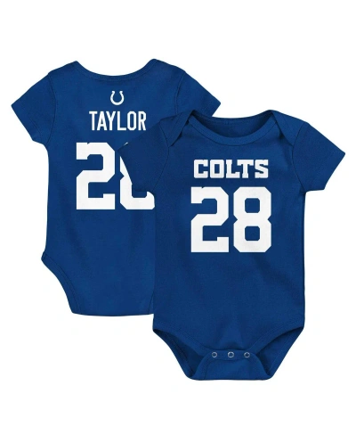 Outerstuff Baby Boys And Girls Jonathan Taylor Royal Indianapolis Colts Mainliner Player Name And Number Bodysu