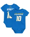 Outerstuff Baby Boys And Girls Justin Herbert Powder Blue Los Angeles Chargers Mainliner Player Name And Number In Powder Blue