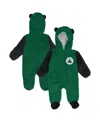 Outerstuff Baby Boys And Girls Kelly Green Boston Celtics Stay Napping Fleece Bunting Full-zip Hooded Sleeper In Green
