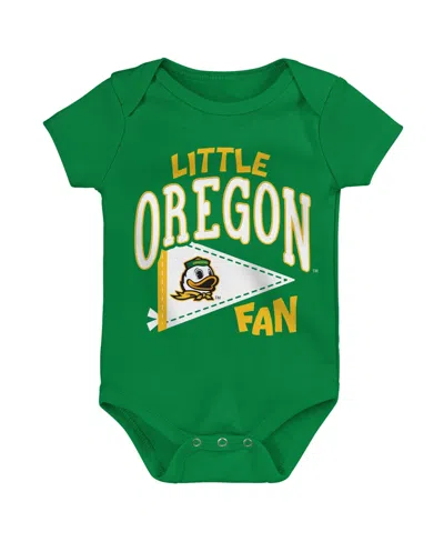 Outerstuff Baby Boys' And Girls' Little Banner Oregon Ducks Short-sleeve Bodysuit In Green