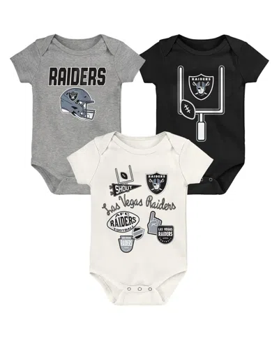 Outerstuff Baby Boys And Girls Littlest Player Short-sleeve Bodysuit, 3-piece Set In Multi