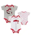 Outerstuff Baby Boys And Girls Los Angeles Angels Play Ball 2-pack Bodysuit Set In Gray