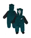 Outerstuff Baby Boys And Girls Midnight Green Philadelphia Eagles Stay Napping Fleece Bunting Full-zip Sleeper In Green