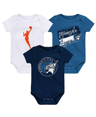 Outerstuff Baby Boys' And Girls' Minnesota Lynx Destiny Creeper Set, 3-piece In Multi