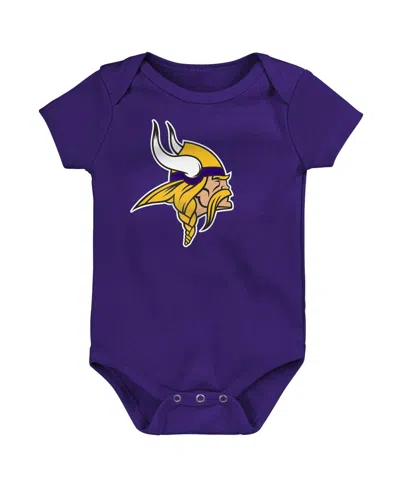 Outerstuff Baby Boys' And Girls' Minnesota Vikings Lap Shoulder Tagless Collar Bodysuit In Purple