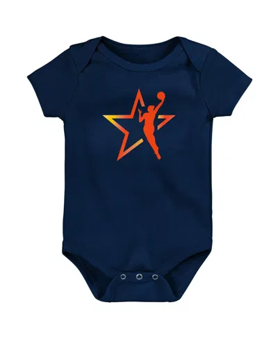 Outerstuff Kids' Baby Boys And Girls Navy 2025 Wnba All-star Game Bodysuit In Blue