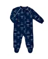 Outerstuff Baby Boys And Girls Navy Dallas Cowboys Allover Print Raglan Full-zip Sleeper In Blue