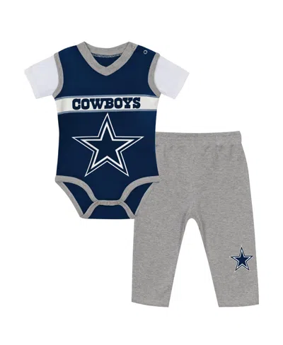 Outerstuff Baby Boys' And Girls' Navy Dallas Cowboys Teeny Wideout Jersey 2-piece Set In Blue