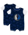 Outerstuff Baby Boys And Girls Navy Dallas Mavericks Logo Mania Romper In Animal Print