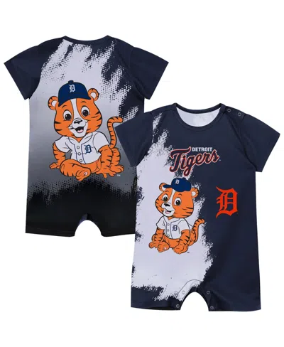 Outerstuff Baby Boys And Girls Navy Detroit Tigers Baby Mascot Bodysuit In Black