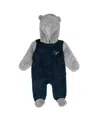 Outerstuff Baby Boys And Girls Navy Houston Texans Game Nap Teddy Fleece Bunting Full-zip Sleeper In Blue
