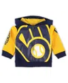 Outerstuff Baby Boys And Girls Navy Milwaukee Brewers Post Card Full-zip Hoodie Jacket In Multi