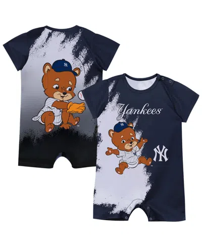 Outerstuff Baby Boys And Girls Navy New York Yankees Baby Mascot Bodysuit In Blue
