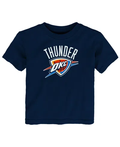 Outerstuff Kids' Baby Boys' And Girls' Navy Oklahoma City Thunder Primary Logo T-shirt