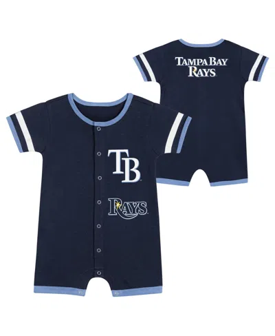 Outerstuff Kids' Baby Boys And Girls Navy Tampa Bay Rays Double Hit Coveralls In Blue