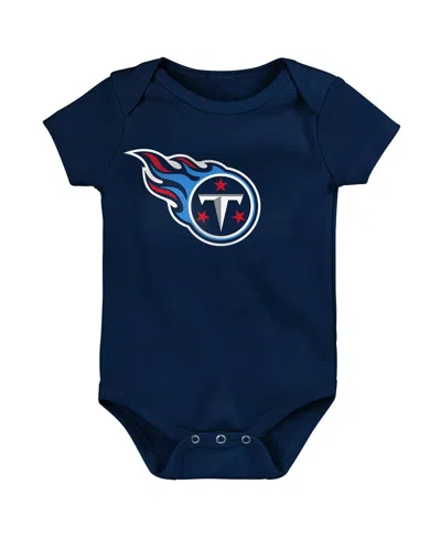 Outerstuff Baby Boys And Girls Navy Tennessee Titans Team Logo Bodysuit In Blue