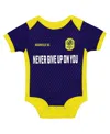 Outerstuff Baby Boys And Girls Navy/yellow Nashville Sc Field Player Bodysuit In Navy,yellow