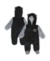 Outerstuff Baby Boys And Girls Newborn Black Los Angeles Kings Stay Napping Fleece Bunting Full-zip Sleeper In Black