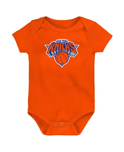 Outerstuff Baby Boys And Girls Orange New York Knicks Primary Logo Bodysuit