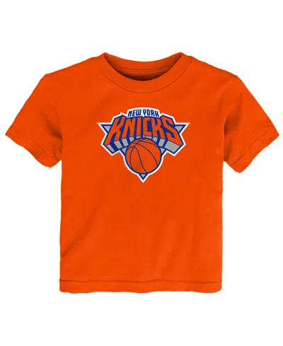 Outerstuff Baby Boys And Girls Orange New York Knicks Primary Logo T-shirt