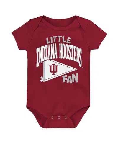 Outerstuff Baby Boys And Girls  Crimson Indiana Hoosiers Little Banner Bodysuit In Burgundy