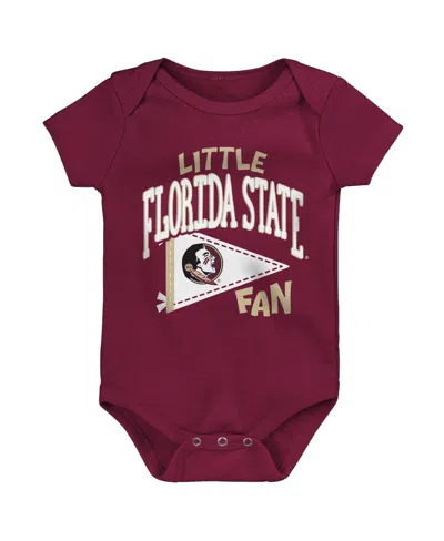 Outerstuff Baby Boys And Girls  Garnet Florida State Seminoles Little Banner Bodysuit In Burgundy
