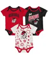 Outerstuff Baby Boys And Girls  Georgia Bulldogs All Day Play 3-piece Bodysuit Set In Multi