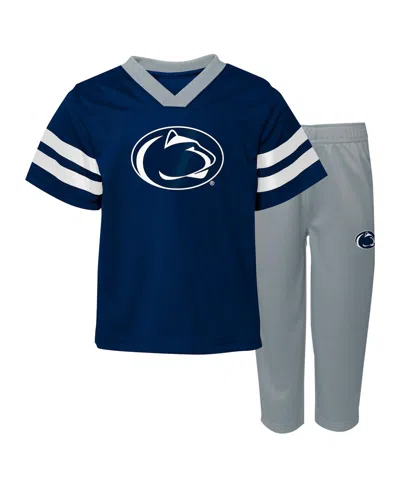 Outerstuff Baby Boys And Girls Penn State Nittany Lions Two-piece Red Zone Jersey And Pants Set In Blue