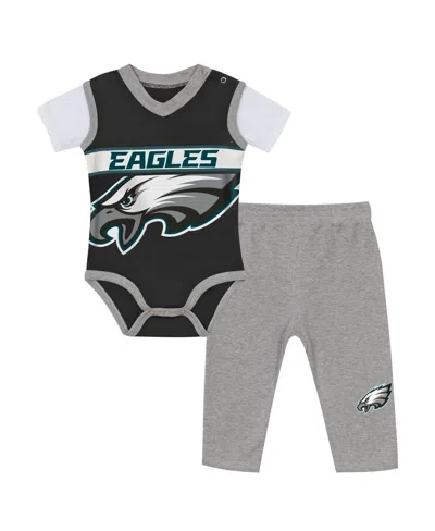 Outerstuff Baby Boys And Girls' Philadelphia Eagles Jersey Bodysuit And Pants Set In Multi
