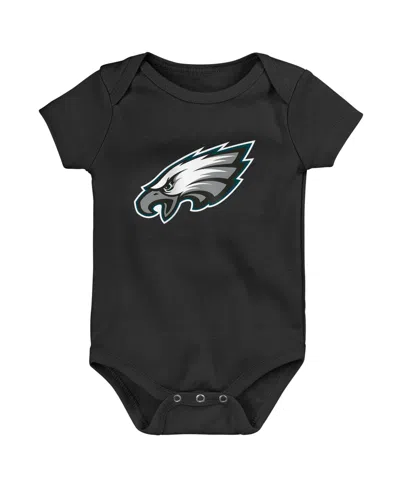 Outerstuff Baby Boys' And Girls' Philadelphia Eagles Primary Logo Short-sleeve Bodysuit In Black
