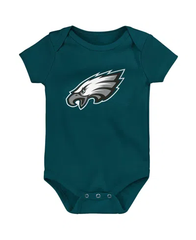 Outerstuff Baby Boys' And Girls' Philadelphia Eagles Primary Logo Short-sleeve Bodysuit In Midnight Green