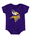 Outerstuff Baby Boys And Girls Purple Minnesota Vikings Team Logo Bodysuit In Purple