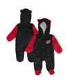 Outerstuff Baby Boys And Girls Red Carolina Hurricanes Stay Napping Fleece Bunting Full-zip Hooded Sleeper In Red