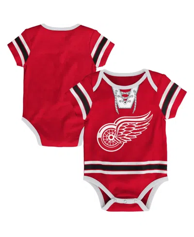 Outerstuff Kids' Baby Boys And Girls Red Detroit Red Wings Hockey Bodysuit
