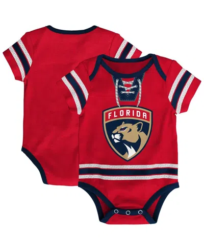 Outerstuff Baby Boys And Girls Red Florida Panthers Hockey Jersey Bodysuit