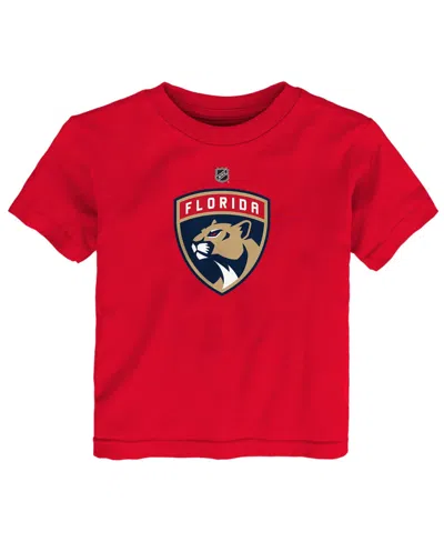 Outerstuff Kids' Baby Boys And Girls Red Florida Panthers Primary Logo T-shirt