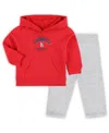 Outerstuff Infant Red/heather Gray St. Louis Cardinals Play By Play Pullover Hoodie & Pants Set In Red,heather Gray