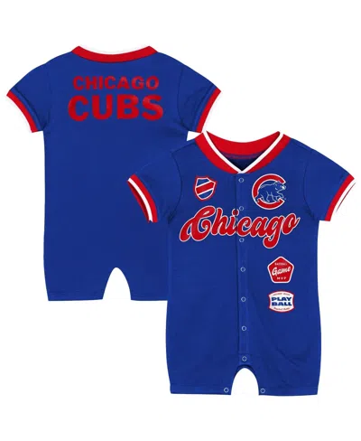 Outerstuff Baby Boys And Girls Royal Chicago Cubs Pinch Coverall In Blue