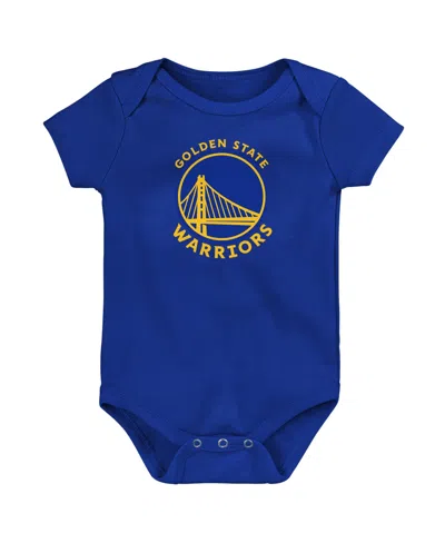 Outerstuff Baby Boys And Girls Royal Golden State Warriors Primary Logo Bodysuit In Blue