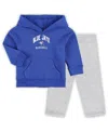 Outerstuff Baby Boys And Girls Royal, Heather Gray Toronto Blue Jays Play By Play Pullover Hoodie And Pants Set In Royal,heather Gray